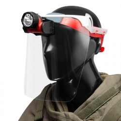 Mactronic Trident HAZ-LO Mask, przyłbica ochronna z oświetleniem, 85 lm, ATEX