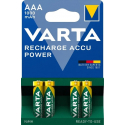 VARTA Recharge Accu Power AAA, zestaw akumulatorów, 1000 mAh (blister 4 sztuki)