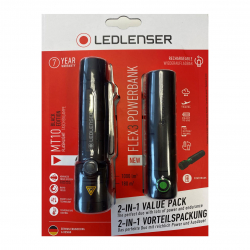 Ledlenser MT10 Black Edition + Flex 3, latarka akumulatorowa z upominkiem