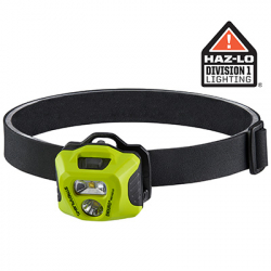 Enduro Pro HAZ-LO -includes 3 AAA alkaline batteries, rubber hard hat strap, elastic head strap, 3M Dual Lock™- Yellow - Box