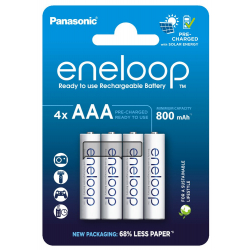 Panasonic Eneloop AAA, zestaw akumulatorów (blister 4 sztuki)